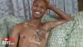huge ebony cock fills her throat rough
