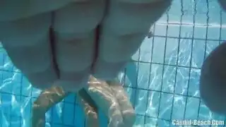 شرج تحت الماء وضخ مهبل مع نجمة غريبة