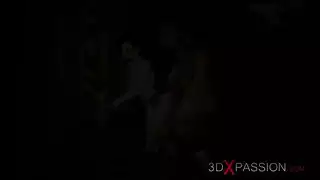 غرفة عرش جنس جماعي: كبيرة الثديين مفلسة هوتي تأخذ هيمنة فوتاناري في الحلق